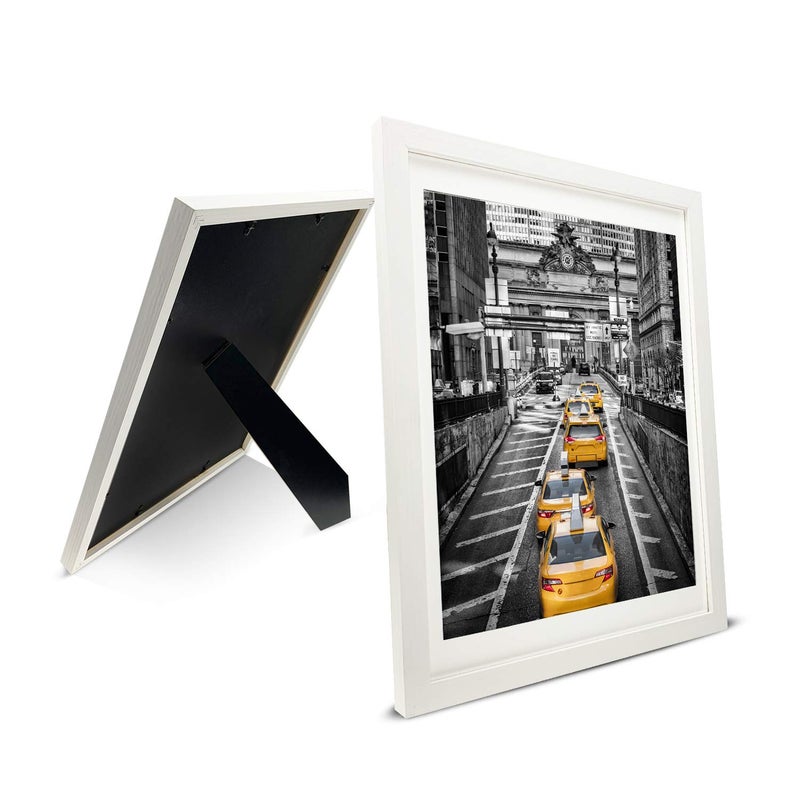 Finefrarm 12x16 White Picture Frame to Display 11x14 Photo with Mat or 12 by 16 Picture Without Mats Picture Frames Wall Art for Living Room Wall Mounting and Tabletop Decor - Image 5